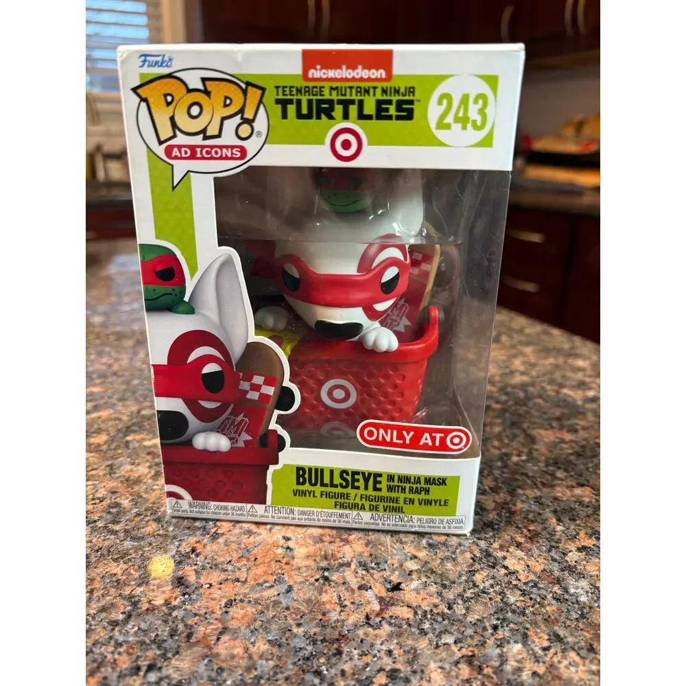 Funko Pop! 243 Teenage Mutant Ninja Turtles & Target Bullseye Dog in Ninja Mask - Picture 8 of 8